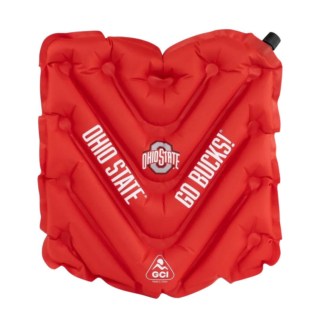 Compact Cushion College V Seat Inflatable Stadium Cushion - Ohio State Buckeyes - Choice 778 - Lightweight Folding Bleacher Chair with Cushioning - Default Title