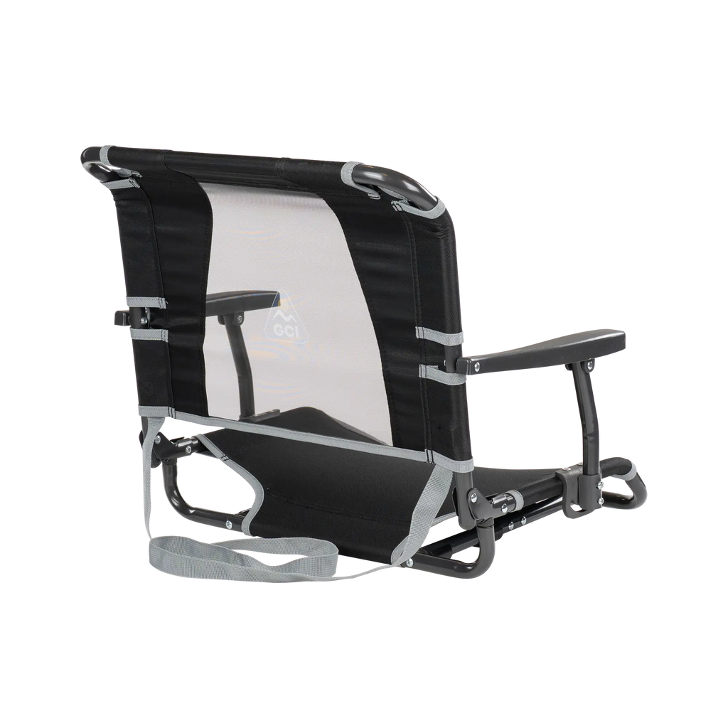 Ergonomic Back-Support Big Comfort Stadium Chair with Armrests - Choice 465 - Bleacher-Friendly Stadium Chair with Back Support Detail