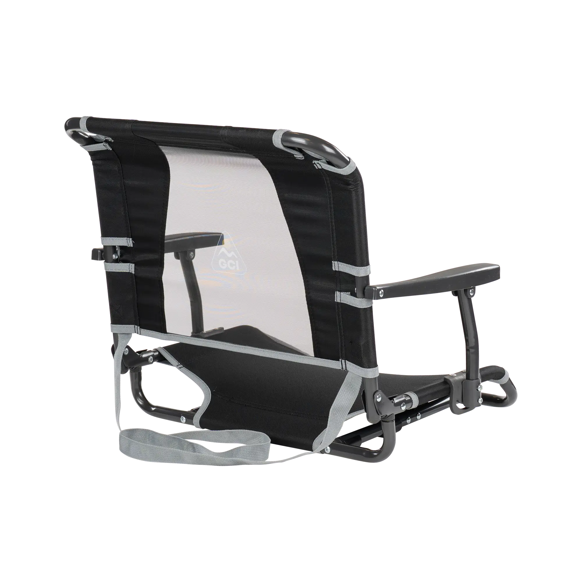 Ergonomic Back-Support Big Comfort Stadium Chair with Armrests - Choice 465 - Bleacher-Friendly Stadium Chair with Back Support Detail