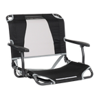Ergonomic Back-Support Big Comfort Stadium Chair with Armrests - Choice 465 - Bleacher-Friendly Stadium Chair with Back Support - Black