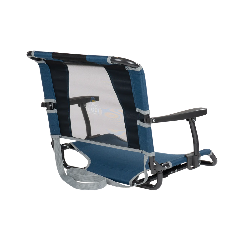 Ergonomic Back-Support Big Comfort Stadium Chair with Armrests - Choice 465 - Bleacher-Friendly Stadium Chair with Back Support Detail