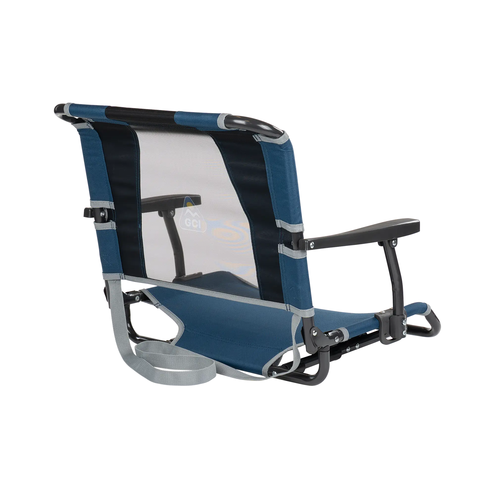 Ergonomic Back-Support Big Comfort Stadium Chair with Armrests - Choice 465 - Bleacher-Friendly Stadium Chair with Back Support Detail