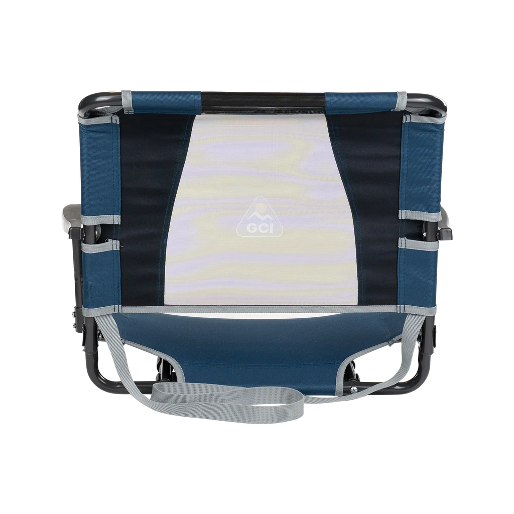 Ergonomic Back-Support Big Comfort Stadium Chair with Armrests - Choice 465 - Bleacher-Friendly Stadium Chair with Back Support Detail