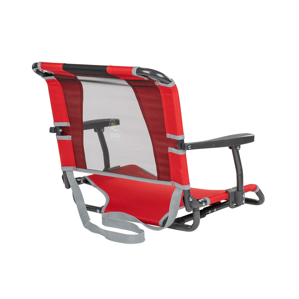 Ergonomic Back-Support Big Comfort Stadium Chair with Armrests - Choice 465 - Bleacher-Friendly Stadium Chair with Back Support Detail
