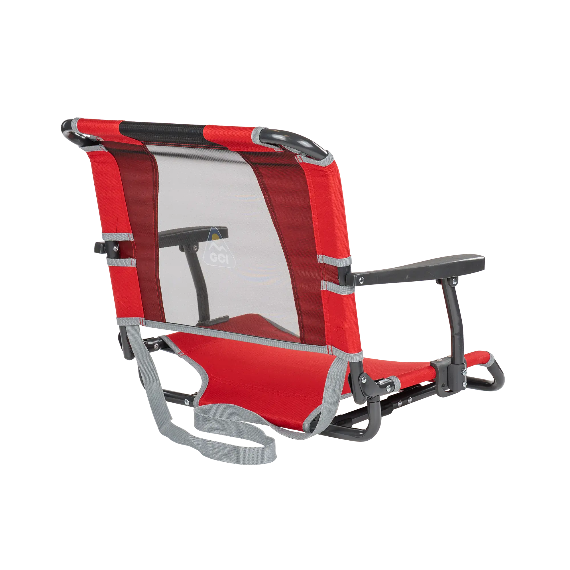 Ergonomic Back-Support Big Comfort Stadium Chair with Armrests - Choice 465 - Bleacher-Friendly Stadium Chair with Back Support Detail