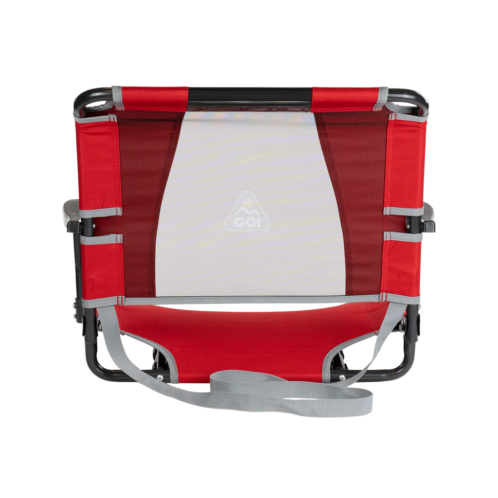 Ergonomic Back-Support Big Comfort Stadium Chair with Armrests - Choice 465 - Bleacher-Friendly Stadium Chair with Back Support Detail