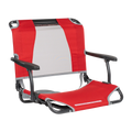 Ergonomic Back-Support Big Comfort Stadium Chair with Armrests - Choice 465 - Bleacher-Friendly Stadium Chair with Back Support - Red
