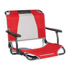 Ergonomic Back-Support Big Comfort Stadium Chair with Armrests - Choice 465 - Bleacher-Friendly Stadium Chair with Back Support - Red