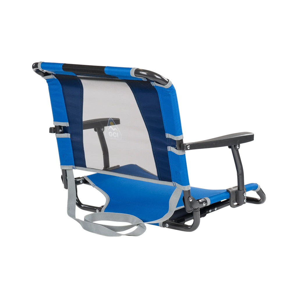 Ergonomic Back-Support Big Comfort Stadium Chair with Armrests - Choice 465 - Bleacher-Friendly Stadium Chair with Back Support Detail