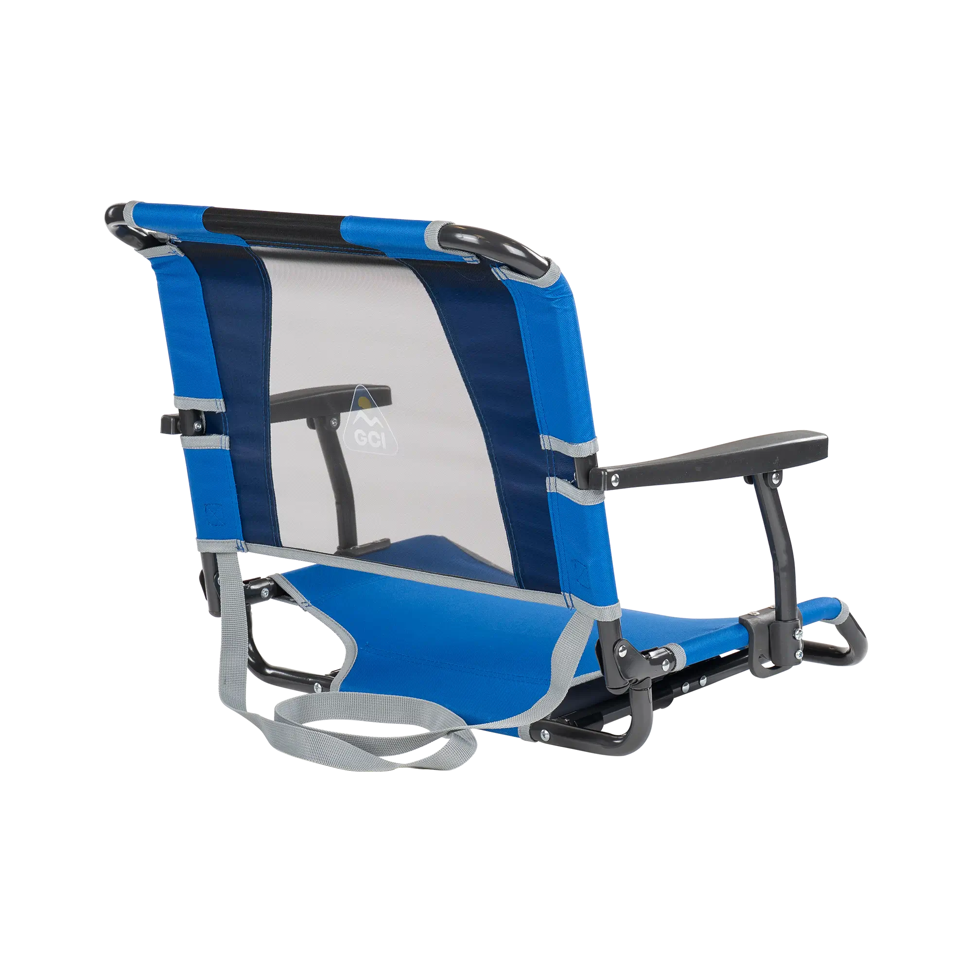 Ergonomic Back-Support Big Comfort Stadium Chair with Armrests - Choice 465 - Bleacher-Friendly Stadium Chair with Back Support Detail