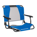 Ergonomic Back-Support Big Comfort Stadium Chair with Armrests - Choice 465 - Bleacher-Friendly Stadium Chair with Back Support - Royal Blue