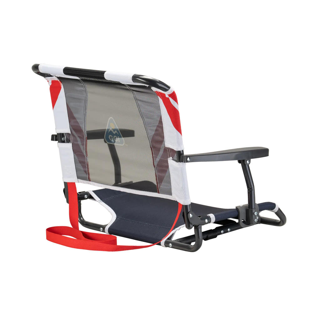 Ergonomic Back-Support Big Comfort Stadium Chair with Armrests - Choice 465 - Bleacher-Friendly Stadium Chair with Back Support Detail