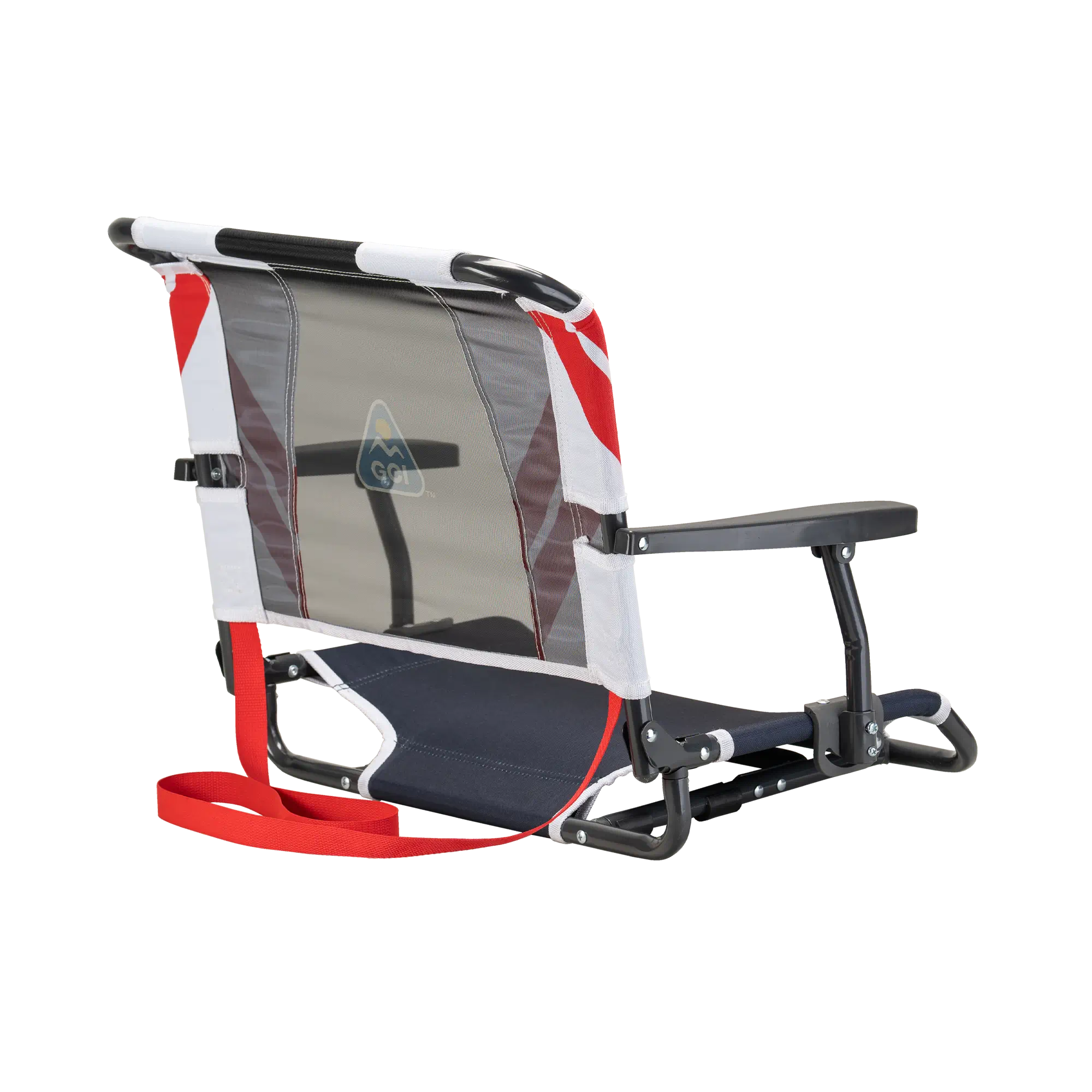 Ergonomic Back-Support Big Comfort Stadium Chair with Armrests - Choice 465 - Bleacher-Friendly Stadium Chair with Back Support Detail