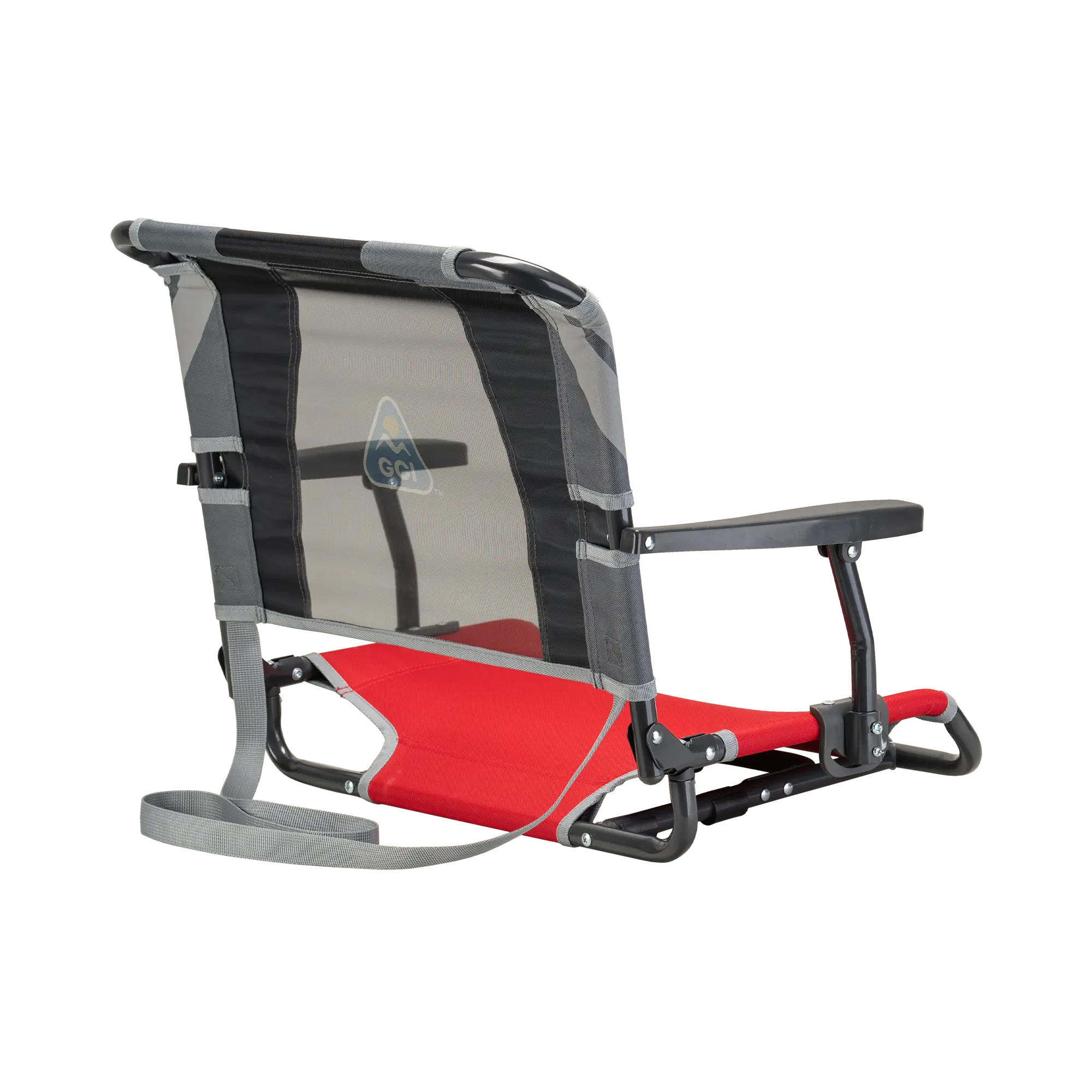 Ergonomic Back-Support Big Comfort Stadium Chair with Armrests - Choice 465 - Bleacher-Friendly Stadium Chair with Back Support Detail