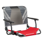 Ergonomic Back-Support Big Comfort Stadium Chair with Armrests - Choice 465 - Bleacher-Friendly Stadium Chair with Back Support - Red/Gray