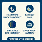 Heavy-Duty Freestyle Stadium Rock-Cliner - Choice 540 - RoadTrip Rocker Smooth Motion Camp Chair Detail