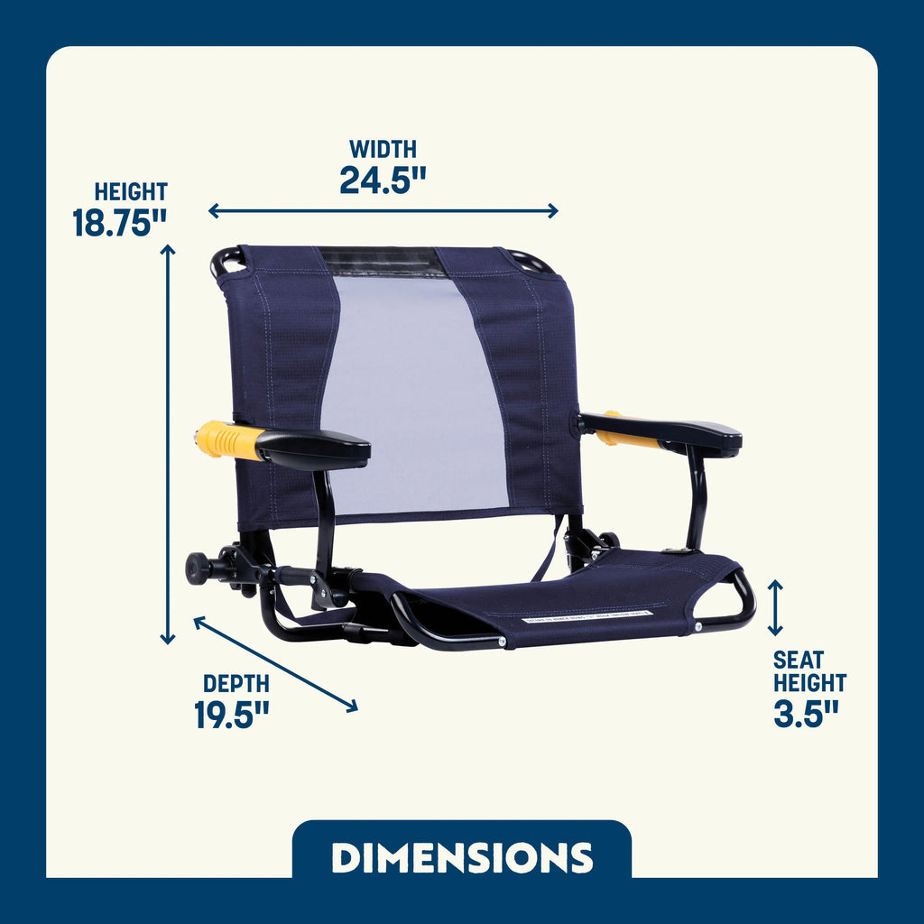Heavy-Duty Freestyle Stadium Rock-Cliner - Choice 540 - RoadTrip Rocker Smooth Motion Camp Chair Detail