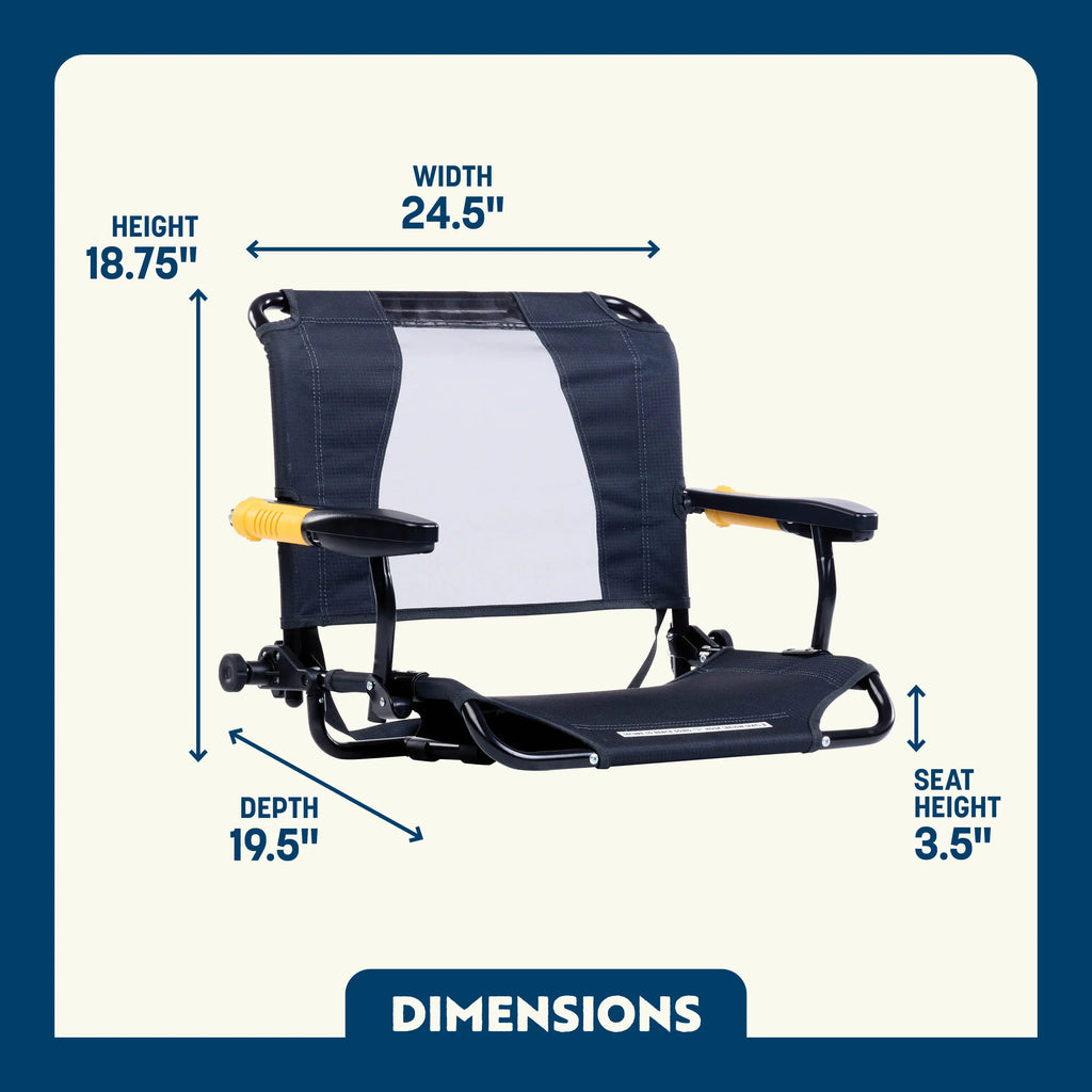Heavy-Duty Freestyle Stadium Rock-Cliner - Choice 540 - RoadTrip Rocker Smooth Motion Camp Chair Detail