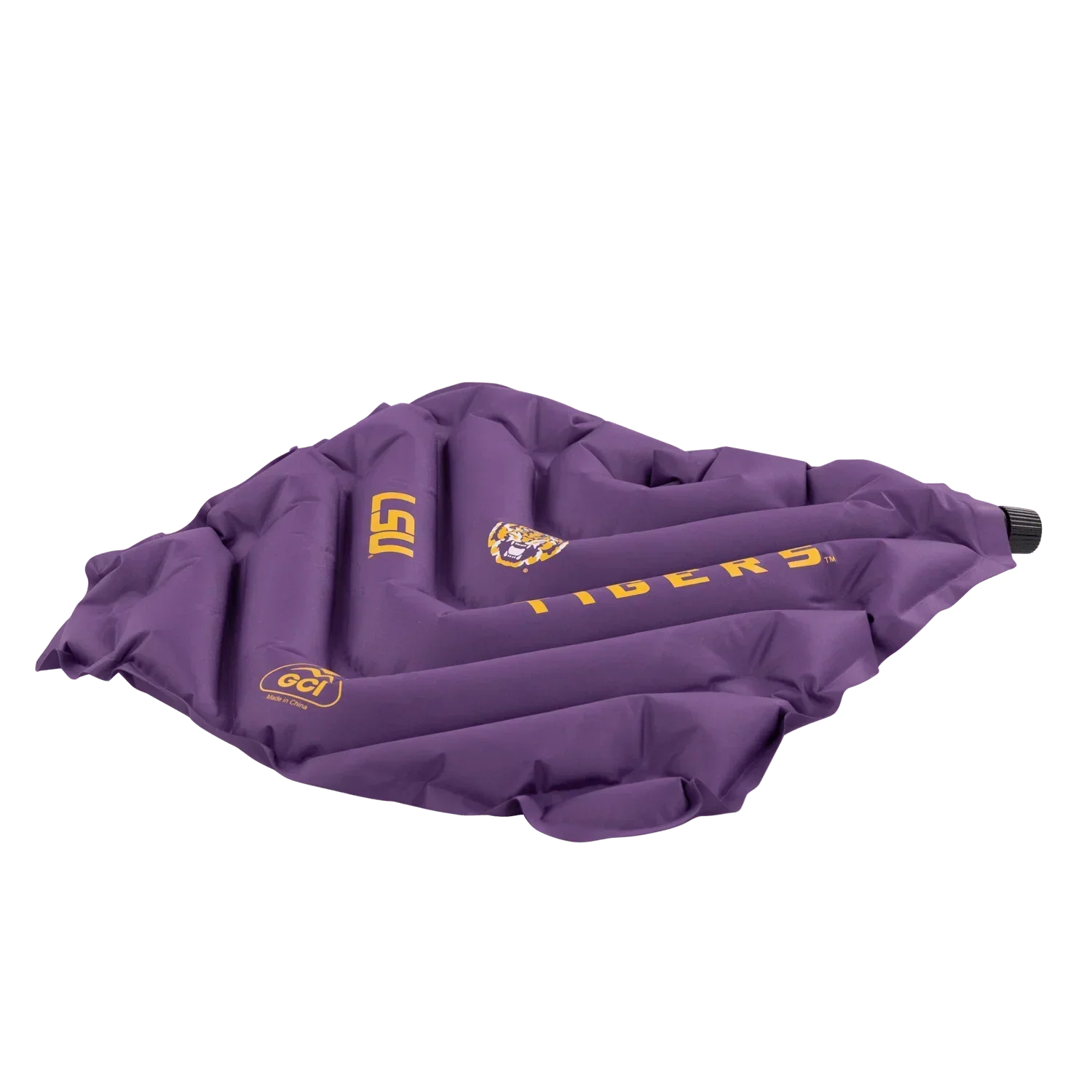 Secure-Hook College V Seat Inflatable Stadium Cushion - LSU Tigers - Choice 762 - Bleacher-Friendly Stadium Chair with Back Support Detail