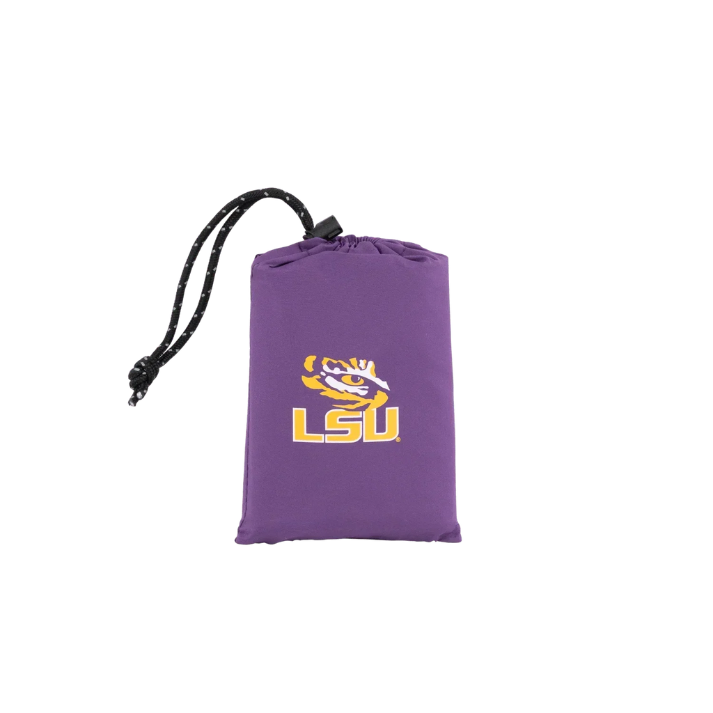 Secure-Hook College V Seat Inflatable Stadium Cushion - LSU Tigers - Choice 762 - Bleacher-Friendly Stadium Chair with Back Support Detail