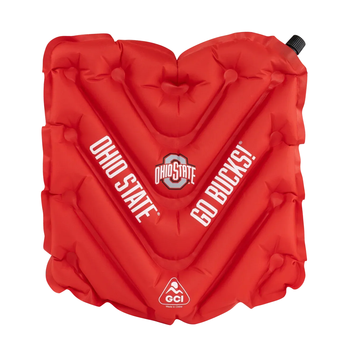 Compact Cushion College V Seat Inflatable Stadium Cushion - Ohio State Buckeyes - Choice 778 - Lightweight Folding Bleacher Chair with Cushioning - Default Title