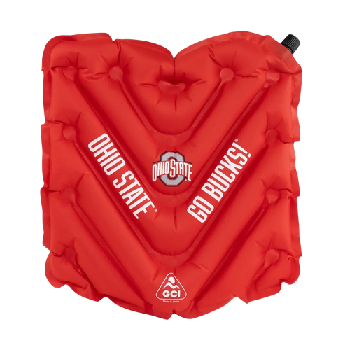 Compact Cushion College V Seat Inflatable Stadium Cushion - Ohio State Buckeyes - Choice 778 - Lightweight Folding Bleacher Chair with Cushioning - Default Title
