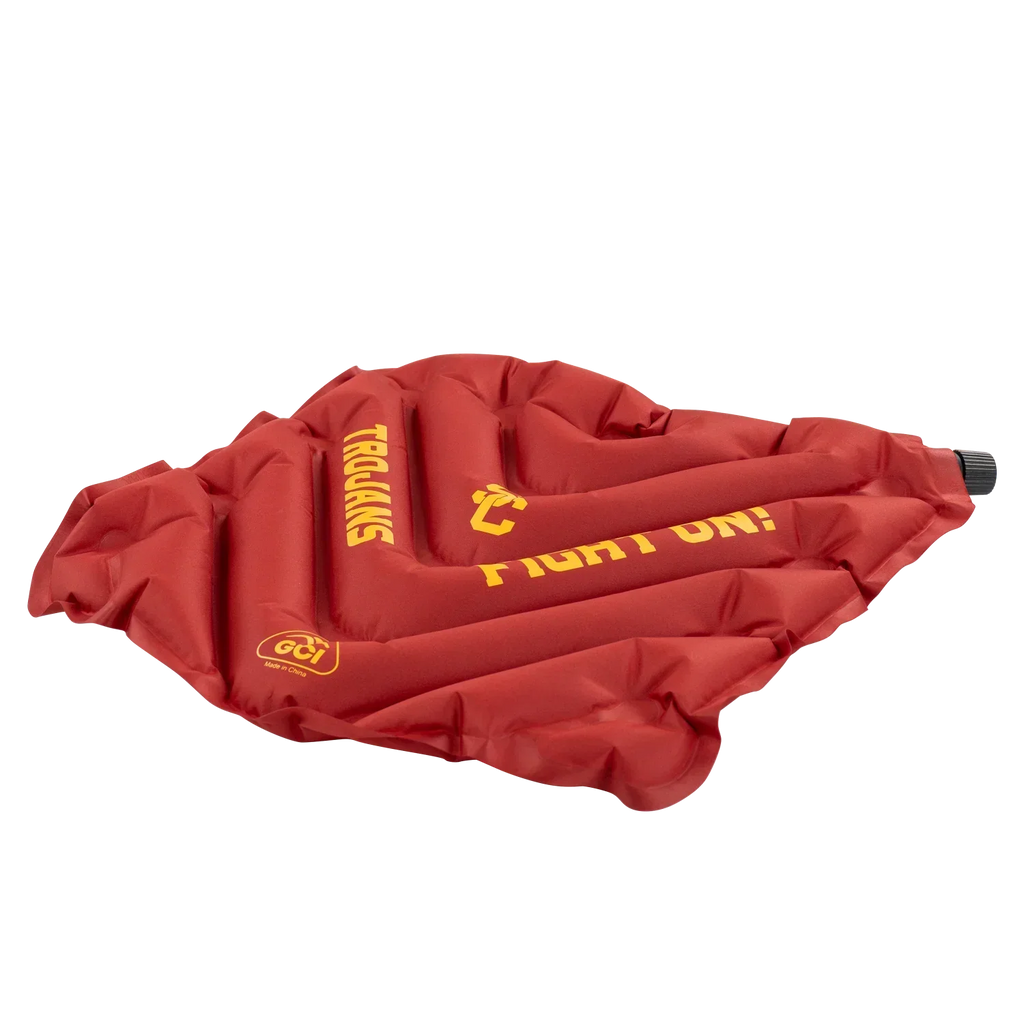 Secure-Hook College V Seat Inflatable Stadium Cushion - USC Trojans - Choice 523 - Bleacher-Friendly Stadium Chair with Back Support Detail