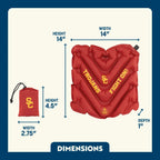 Secure-Hook College V Seat Inflatable Stadium Cushion - USC Trojans - Choice 523 - Bleacher-Friendly Stadium Chair with Back Support Detail