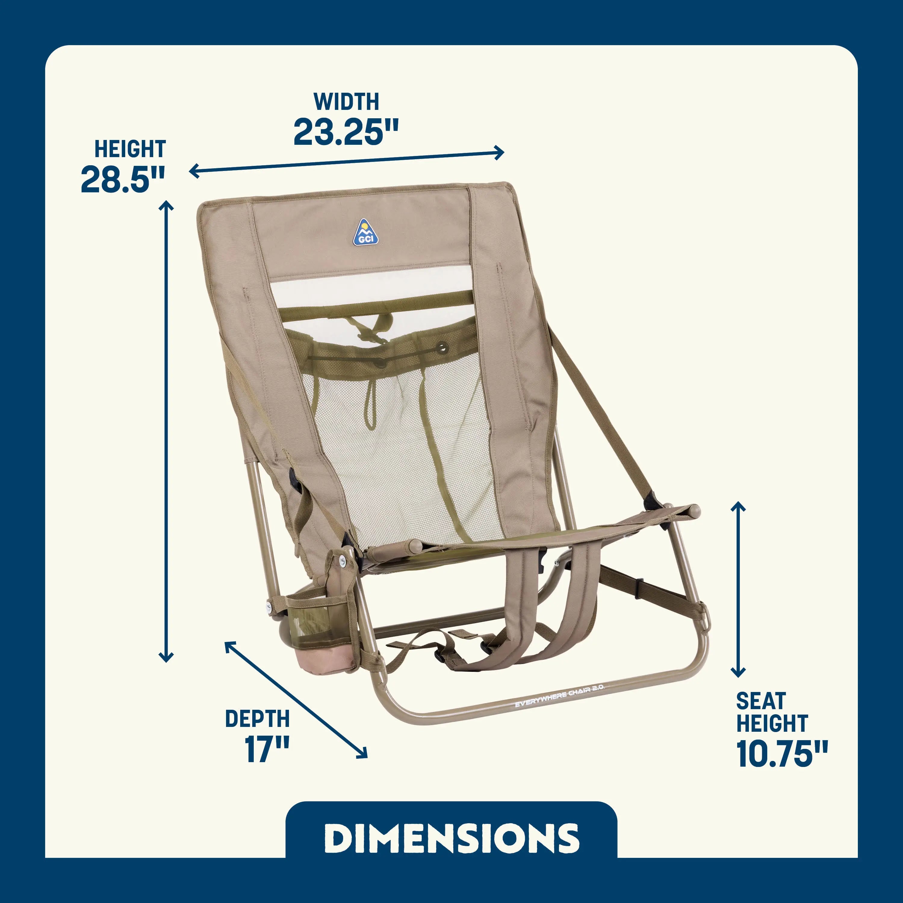 Reclining Beach Everywhere Chair 2 - Choice 656 - Low-Profile Reclining Beach Chair with Backpack Straps Detail