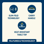 Heat-Resistant Tool Slim-Fold Cook Station - Choice 575 - Multi-Purpose Outdoor Culinary Cooking Set Detail