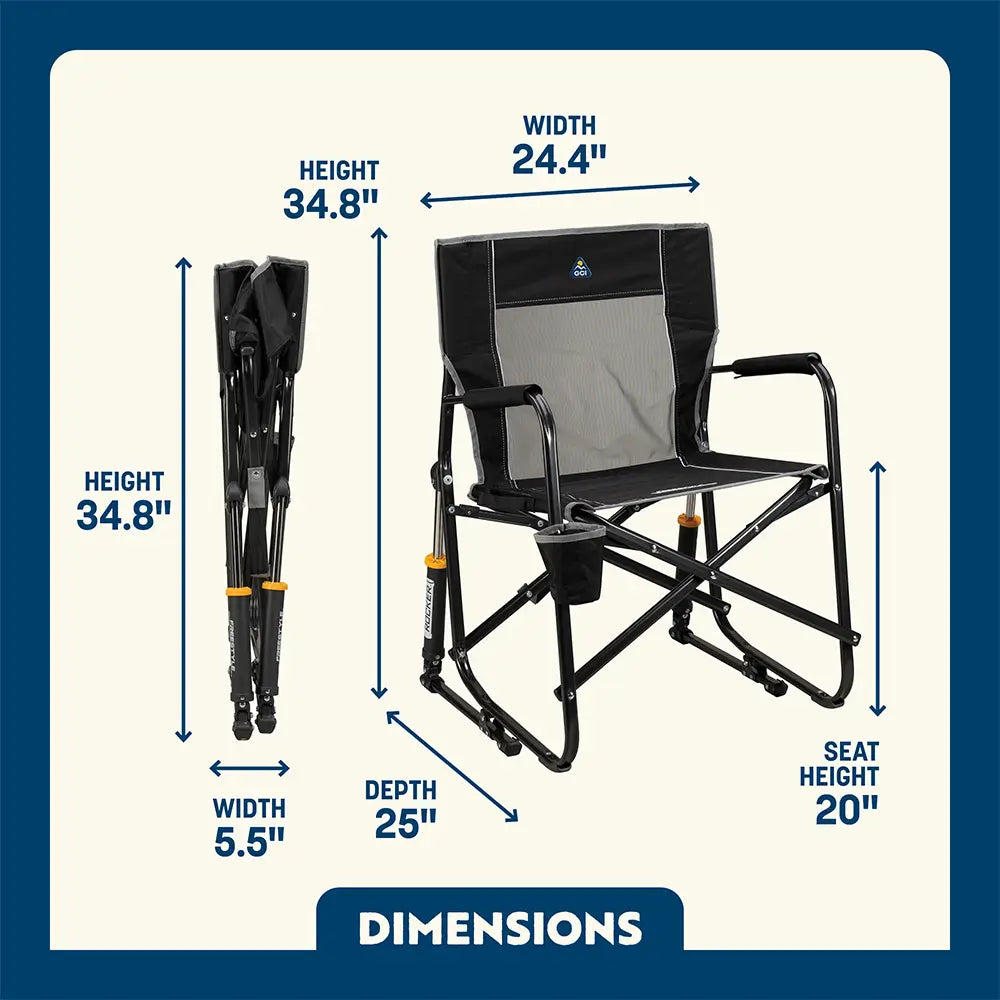 Heavy-Duty Freestyle Freestyle Rocker - Choice 711 - Freestyle Rocker Portable Outdoor Folding Chair Detail