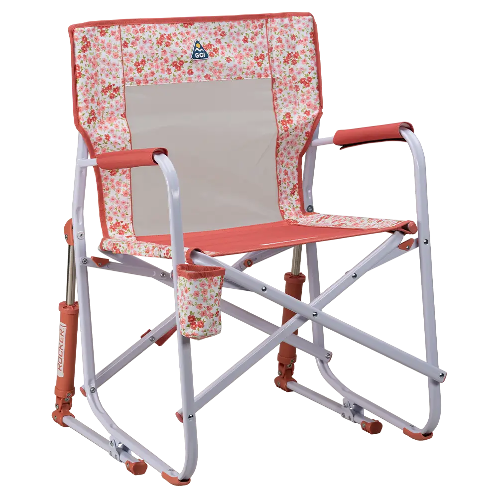 Heavy-Duty Freestyle Freestyle Rocker - Choice 711 - Freestyle Rocker Portable Outdoor Folding Chair - Pink Sundress