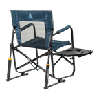 Premium All-Weather Freestyle Rocker with Side Table - Choice 853 - Heavy-Duty Kickback Rocker with Beverage Holder Detail