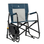 Premium All-Weather Freestyle Rocker with Side Table - Choice 853 - Heavy-Duty Kickback Rocker with Beverage Holder Detail