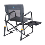Premium All-Weather Freestyle Rocker with Side Table - Choice 853 - Heavy-Duty Kickback Rocker with Beverage Holder Detail