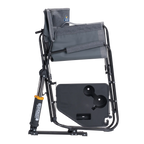 Premium All-Weather Freestyle Rocker with Side Table - Choice 853 - Heavy-Duty Kickback Rocker with Beverage Holder Detail