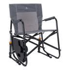 Premium All-Weather Freestyle Rocker with Side Table - Choice 853 - Heavy-Duty Kickback Rocker with Beverage Holder Detail