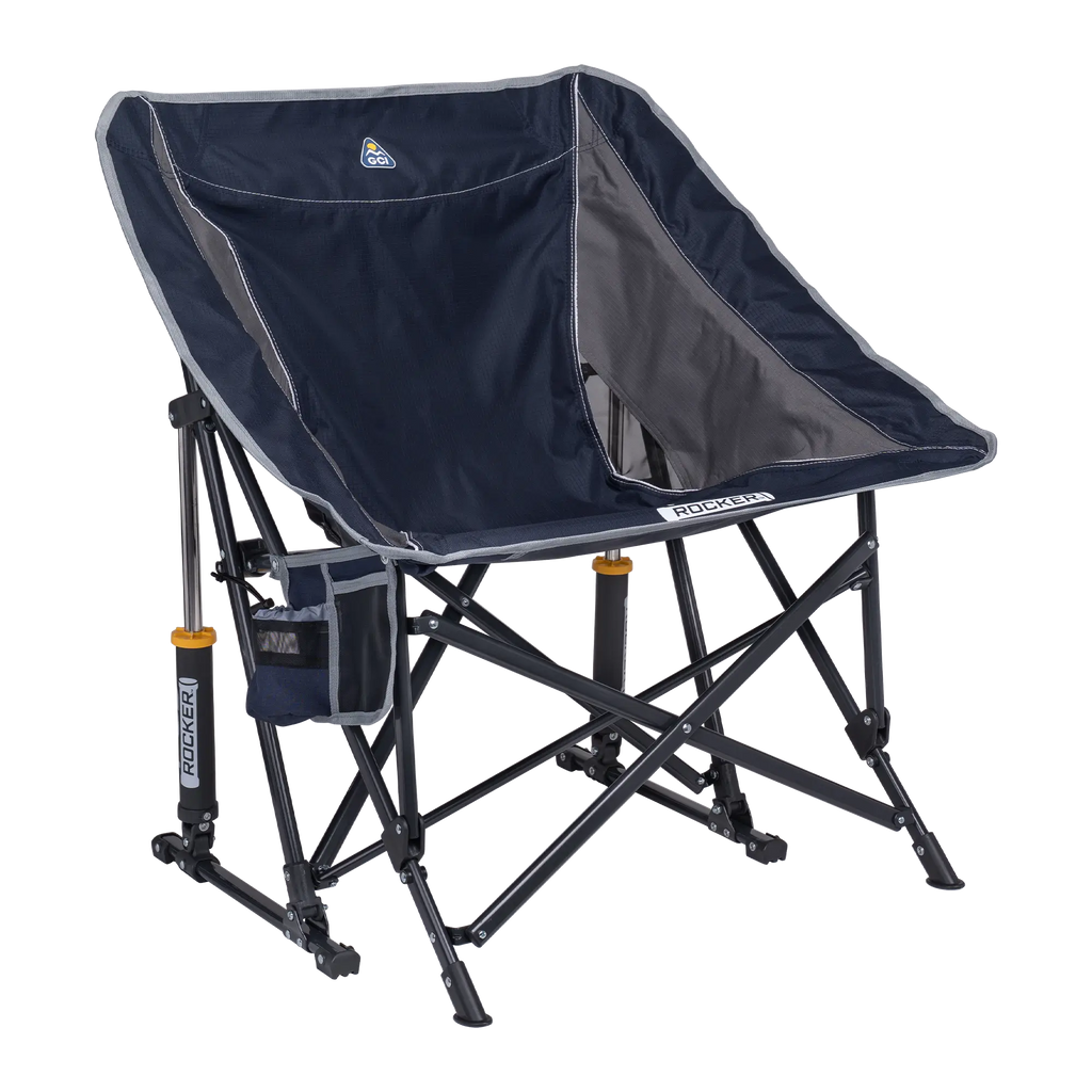 Premium All-Weather Pod Rocker - Choice 933 - Freestyle Rocker Portable Outdoor Folding Chair - Indigo