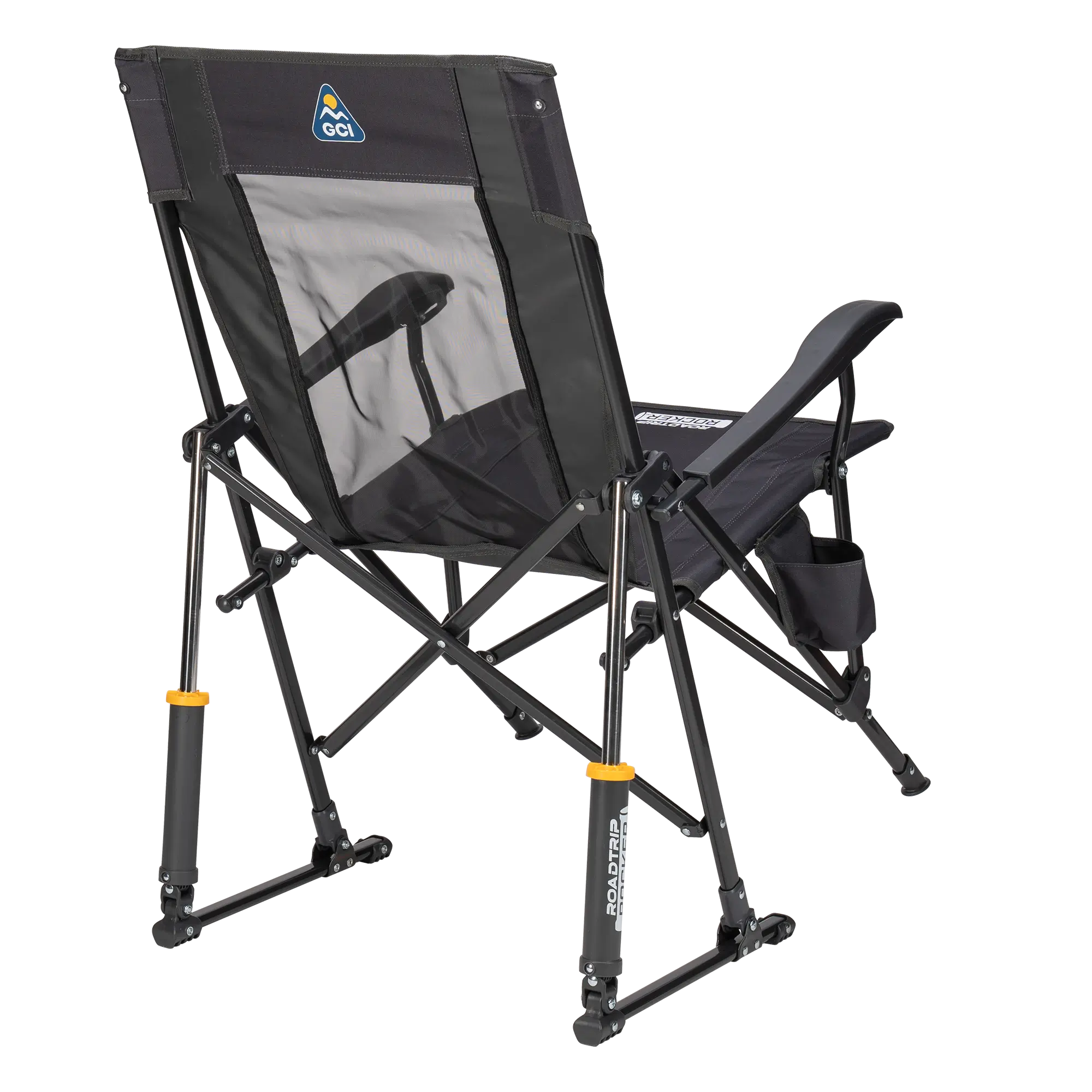 Patented Spring-Action RoadTrip Rocker - Choice 855 - Heavy-Duty Kickback Rocker with Beverage Holder Detail