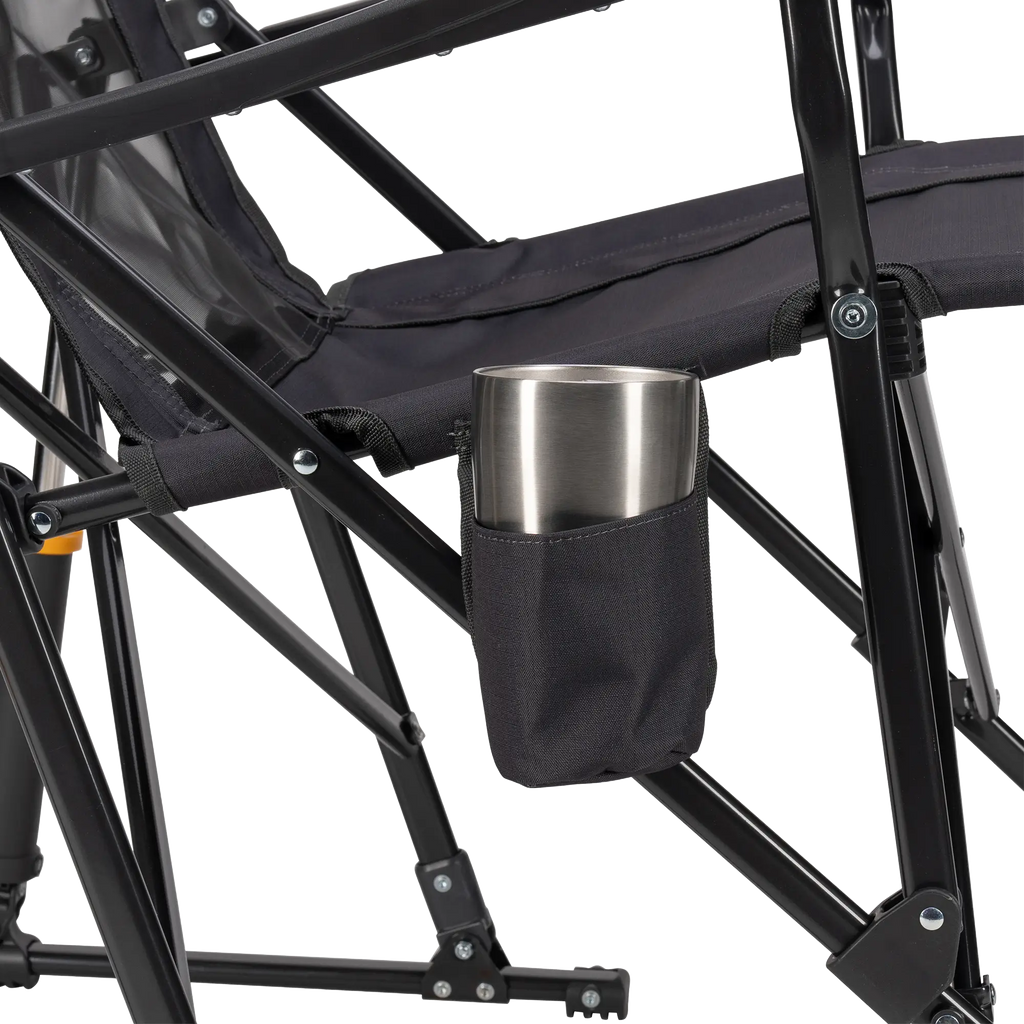 Patented Spring-Action RoadTrip Rocker - Choice 855 - Heavy-Duty Kickback Rocker with Beverage Holder Detail
