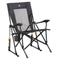 Patented Spring-Action RoadTrip Rocker - Choice 855 - Heavy-Duty Kickback Rocker with Beverage Holder - Dark Charcoal