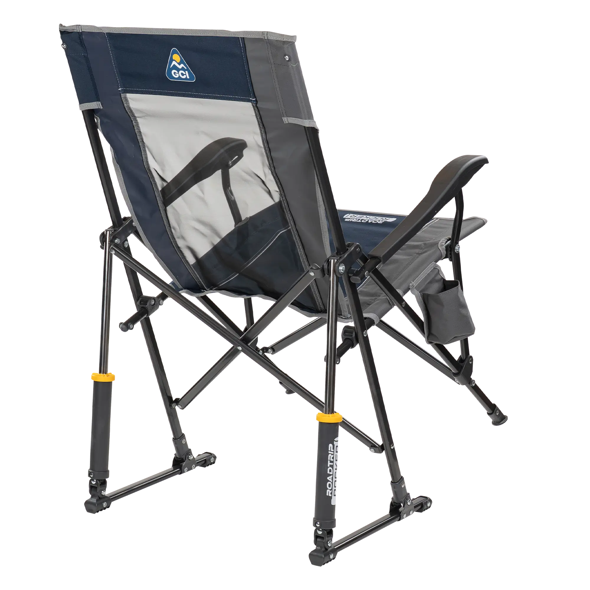 Patented Spring-Action RoadTrip Rocker - Choice 855 - Heavy-Duty Kickback Rocker with Beverage Holder Detail