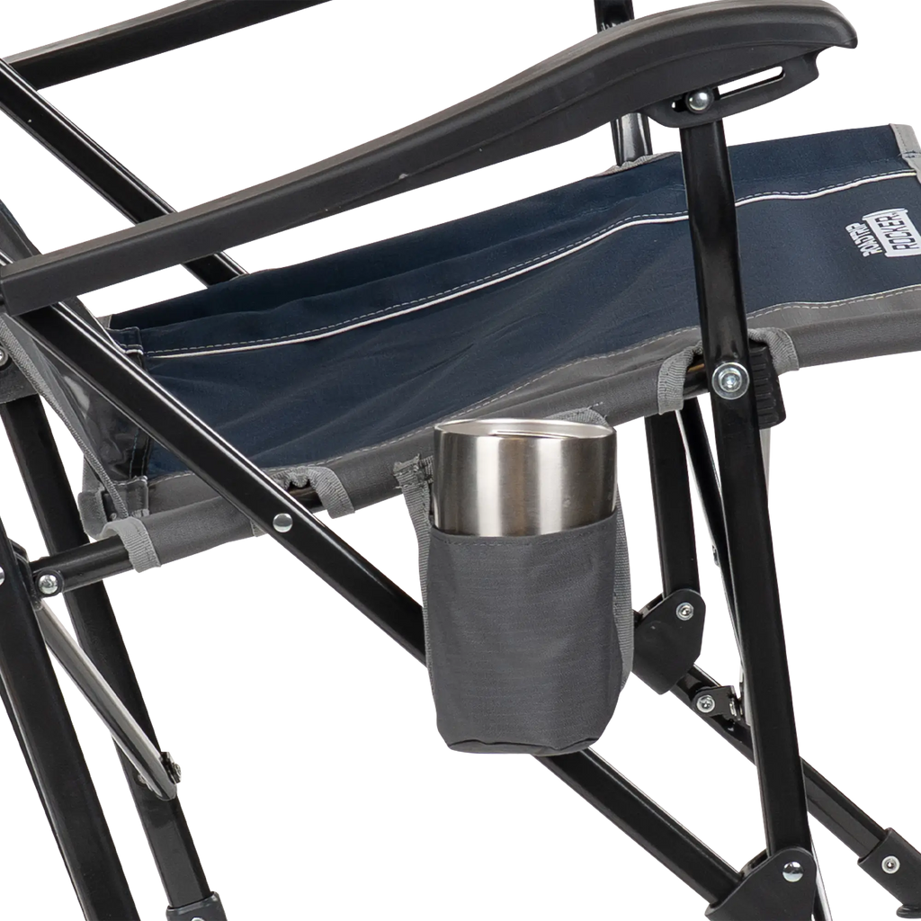 Patented Spring-Action RoadTrip Rocker - Choice 855 - Heavy-Duty Kickback Rocker with Beverage Holder Detail