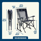 Patented Spring-Action RoadTrip Rocker - Choice 855 - Heavy-Duty Kickback Rocker with Beverage Holder Detail