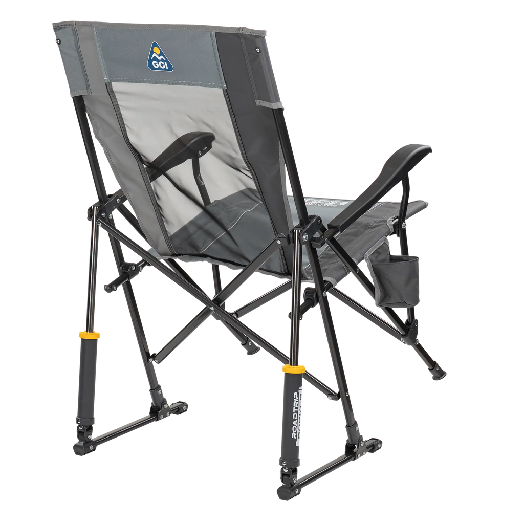 Patented Spring-Action RoadTrip Rocker - Choice 855 - Heavy-Duty Kickback Rocker with Beverage Holder Detail