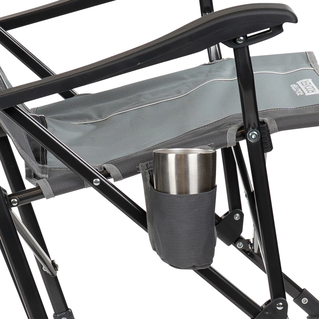 Patented Spring-Action RoadTrip Rocker - Choice 855 - Heavy-Duty Kickback Rocker with Beverage Holder Detail