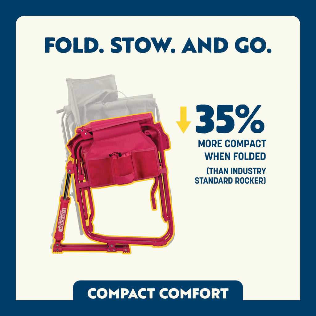 Smooth Motion Stowaway Rocker - Choice 794 - Freestyle Rocker Portable Outdoor Folding Chair Detail