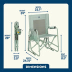 Smooth Motion Stowaway Rocker - Choice 794 - Freestyle Rocker Portable Outdoor Folding Chair Detail