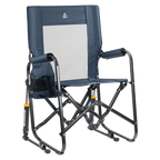 Smooth Motion Stowaway Rocker - Choice 794 - Freestyle Rocker Portable Outdoor Folding Chair - Denim