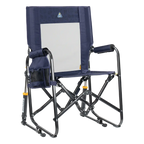 Smooth Motion Stowaway Rocker - Choice 794 - Freestyle Rocker Portable Outdoor Folding Chair - Tailgater Rich Blue